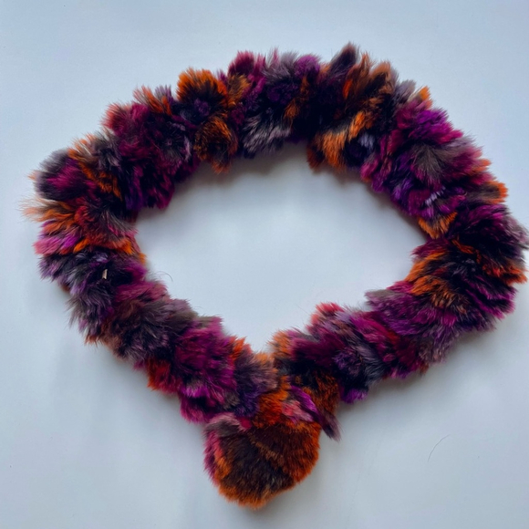 Simon Chang Accessories - simon chang Colorful rabbit Fur Scarf